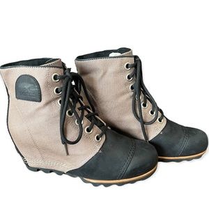 Sorel PDX 1964 wedge lace up booties